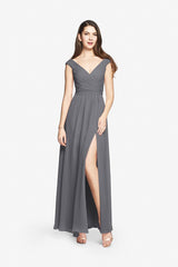 ELIZABETH BRIDESMAID GOWN PEWTER