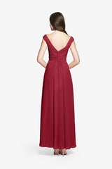 ELIZABETH BRIDESMAID GOWN CRANBERRY